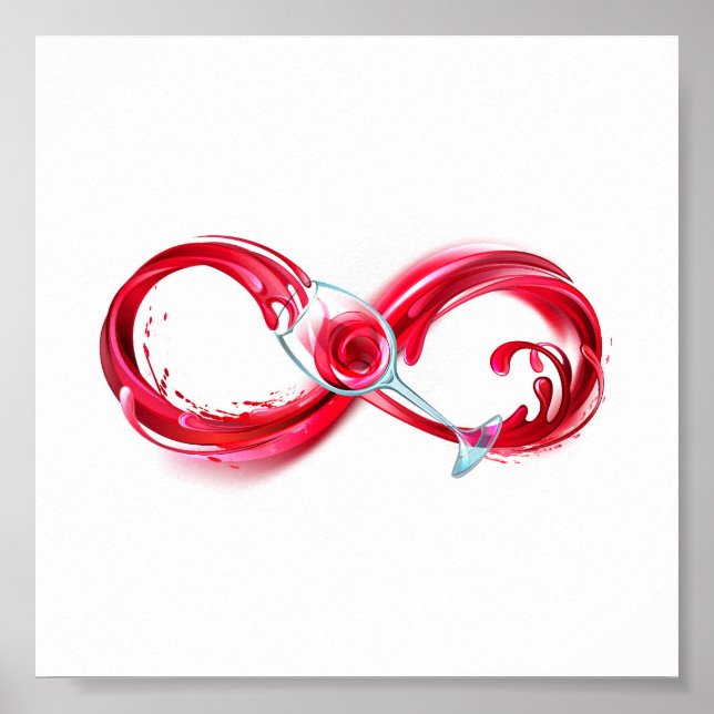 Oändlighet med Röda Vin Poster (Framsidan)