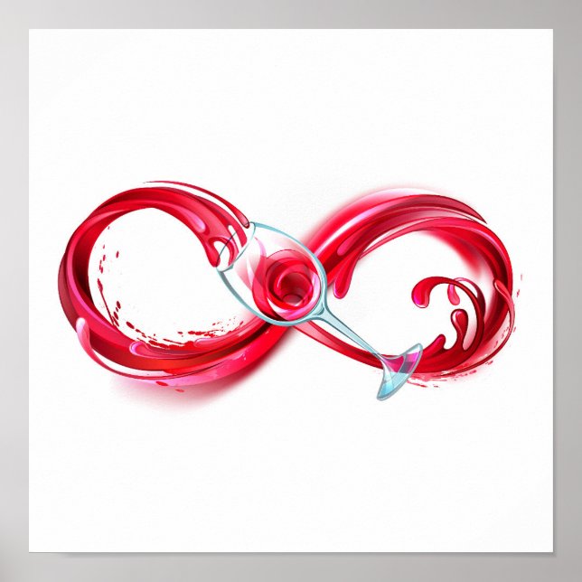 Oändlighet med Röda Vin Poster (Framsidan)