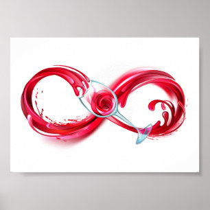 Oändlighet med Röda Vin Poster