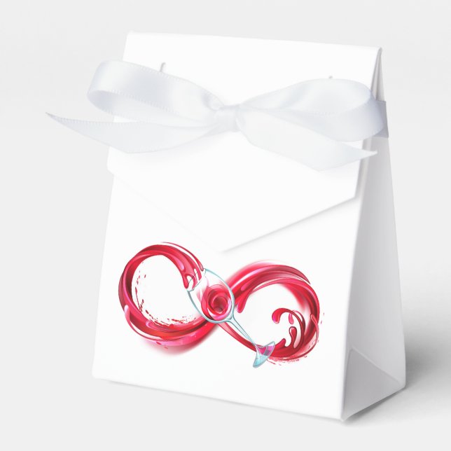 Oändlighet med Röda Vin Presentaskar (Framsidan Sidan)