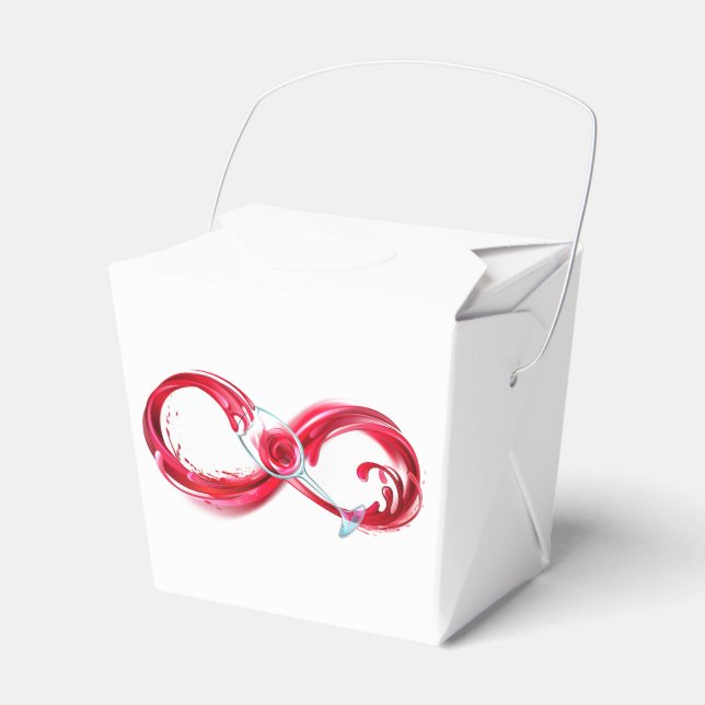 Oändlighet med Röda Vin Presentaskar (Framsidan Sidan)