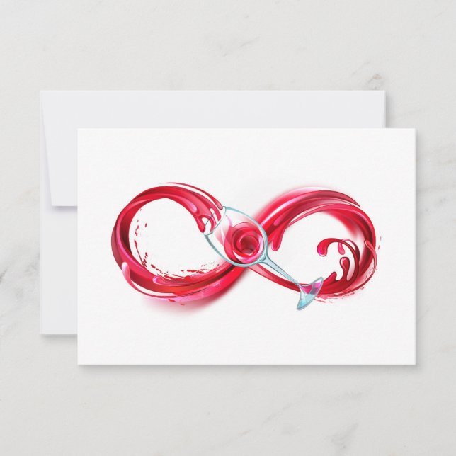 Oändlighet med Röda Vin Spara Datumet (Framsida)