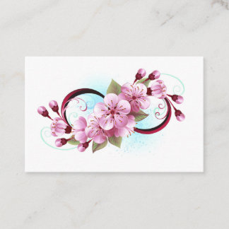Oändlighet med Sakura Blossom Blommor Lojalitetskort