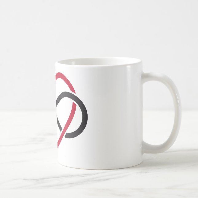 Oändlighetshjärta, aldrig sinande kärlek kaffemugg (Höger)