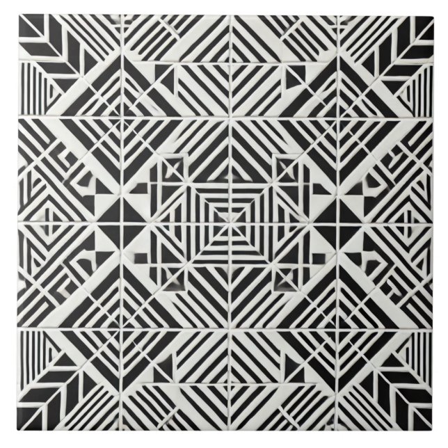 Oändlighetslinje, sömlös geometrisk keramik Tile Kakelplatta (Framsidan)