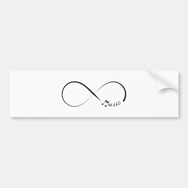Oändlighetsmusiksymbol Bildekal (Framsidan)
