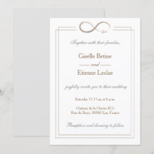 Oändlighetsskylt Guld White Grått Geometric Bröllo