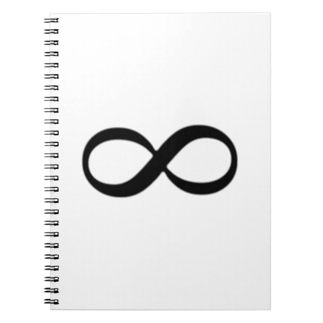 Oändlighetssymbol Anteckningsbok Med Spiral (Framsidan)