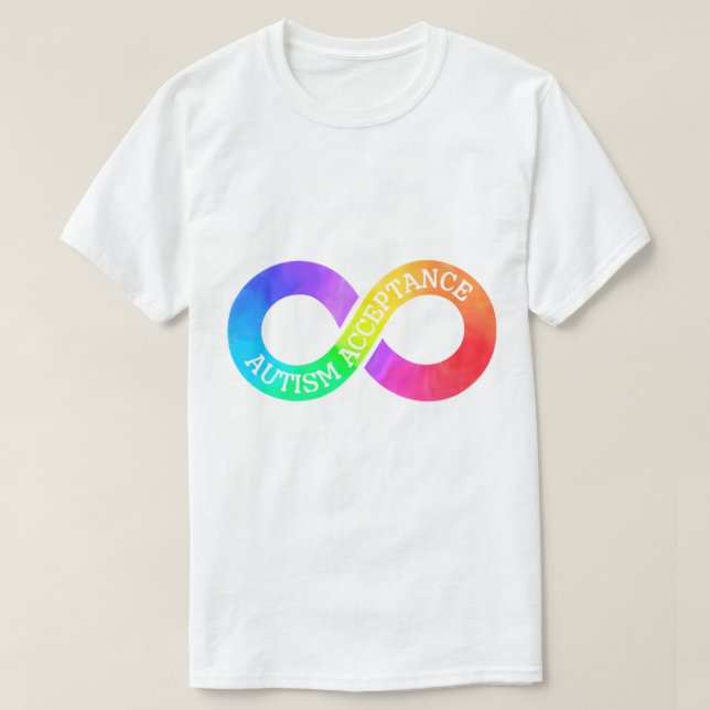 Oändlighetssymbol för autism-acceptans t shirt (Design framsida)