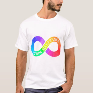 Oändlighetssymbol för autism-acceptans t shirt