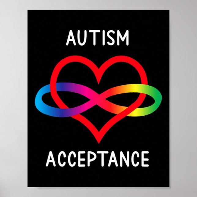 Oändlighetssymbol för Autism Pro-acceptans för Neu Poster (Framsidan)