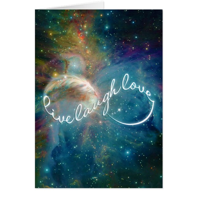 Oändlighetssymbol för fantastisk, "Live Laugh Kärl Hälsningskort (Framsidan)