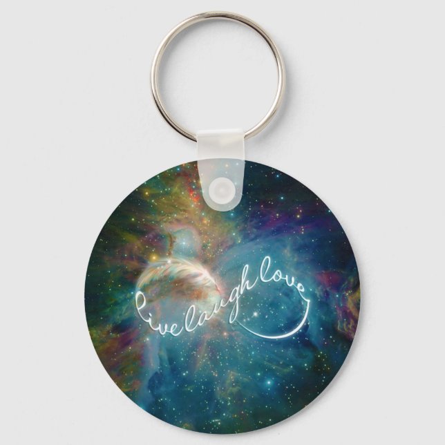 Oändlighetssymbol för fantastisk, "Live Laugh Kärl Nyckelring (Framsida)