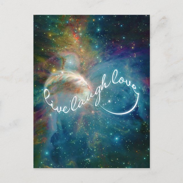 Oändlighetssymbol för fantastisk, "Live Laugh Kärl Vykort (Framsida)