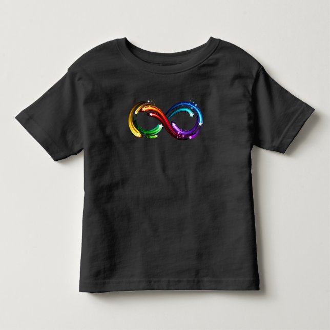Oändlighetssymbol för regnbågs kometer t shirt (Framsida)