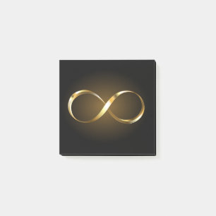 Oändlighetssymbol i guld post-it block