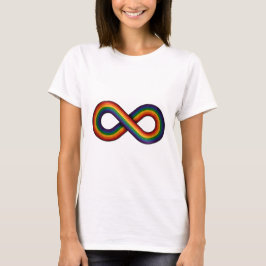 Oändlighetssymbol i HBT-Pridet Regnbåge Flagga T-shirt