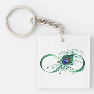 Oändlighetssymbol med Peacock Feather