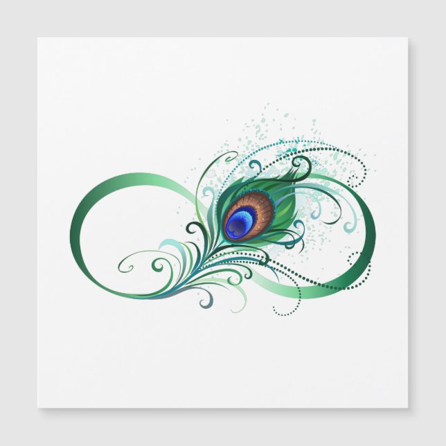 Oändlighetssymbol med Peacock Feather (Framsida)