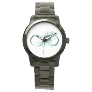 Oändlighetssymbol med Peacock Feather Armbandsur