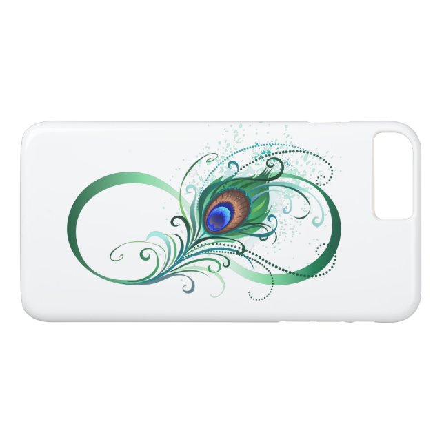 Oändlighetssymbol med Peacock Feather Case-Mate iPhone Skal (Baksida (horisontal))