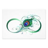 Oändlighetssymbol med Peacock Feather