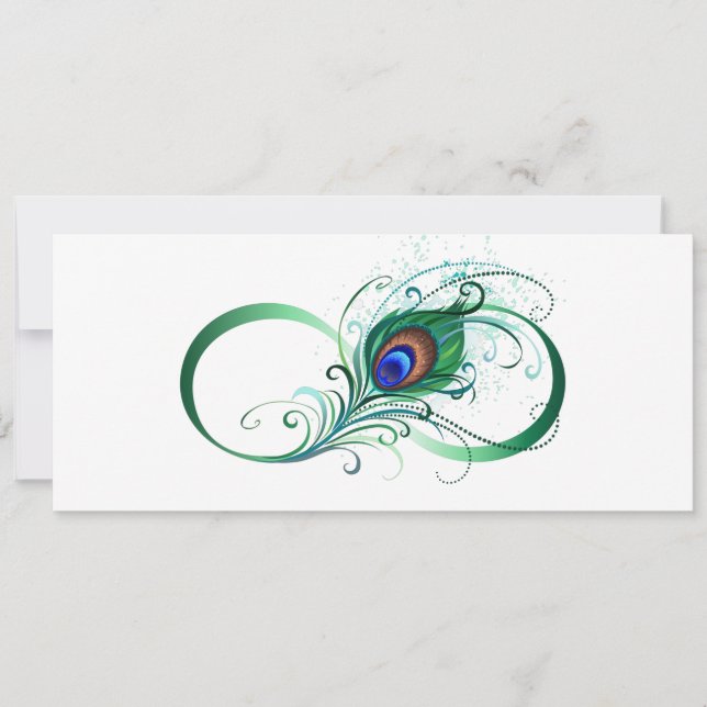 Oändlighetssymbol med Peacock Feather Meddelande (Framsida)
