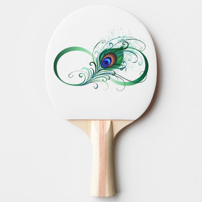 Oändlighetssymbol med Peacock Feather Pingisracket (Framsidan)