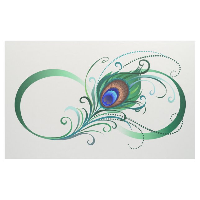 Oändlighetssymbol med Peacock Feather Tyg (Yard)