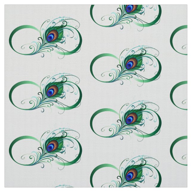 Oändlighetssymbol med Peacock Feather Tyg (Provkarta)