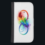 Oändlighetssymbol med regnbåge med ludd galaxy s4 plånbok<br><div class="desc">Artiskt ritad oändlighetssymbol med vacker regnbåge på vit bakgrund. Tatto stil.</div>