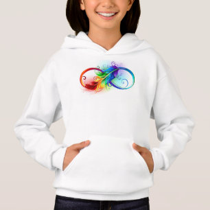 Oändlighetssymbol med regnbåge med ludd t shirt