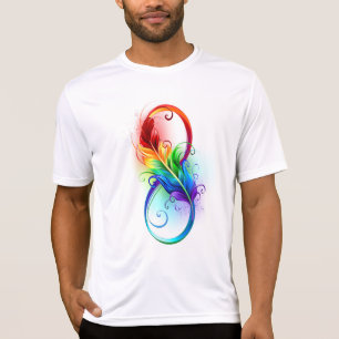 Oändlighetssymbol med regnbåge med ludd t shirt