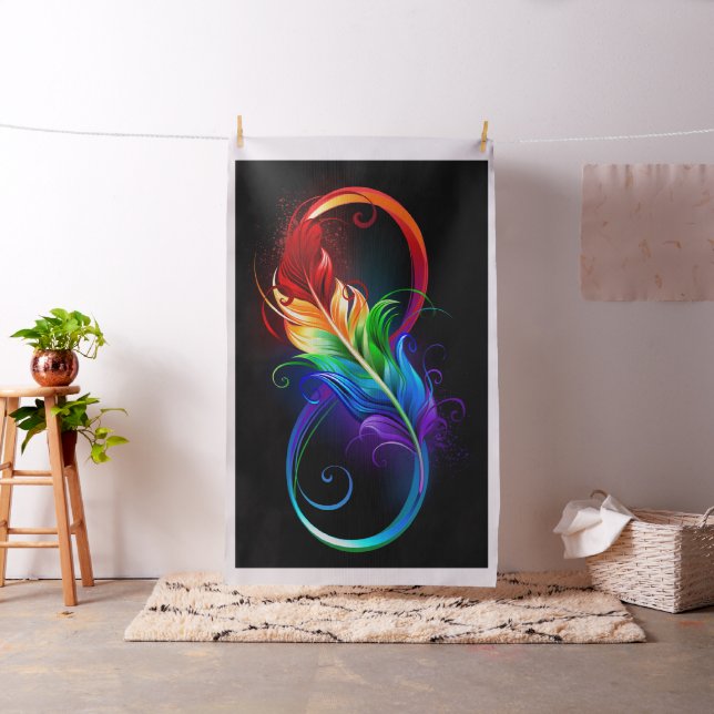 Oändlighetssymbol med regnbåge med ludd tyg (In Situ)