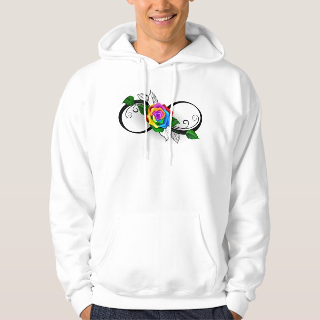 Oändlighetssymbol med regnbåge Ro Hoodie (Framsida)