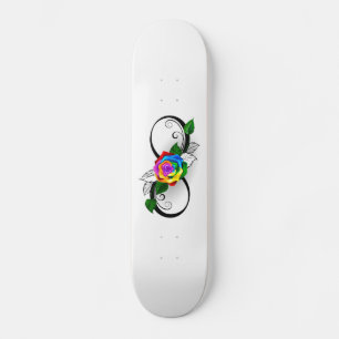 Oändlighetssymbol med regnbåge Ro Mini Skateboard Bräda 18,5 Cm