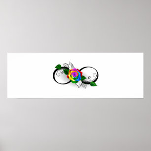 Oändlighetssymbol med regnbåge Ro Poster