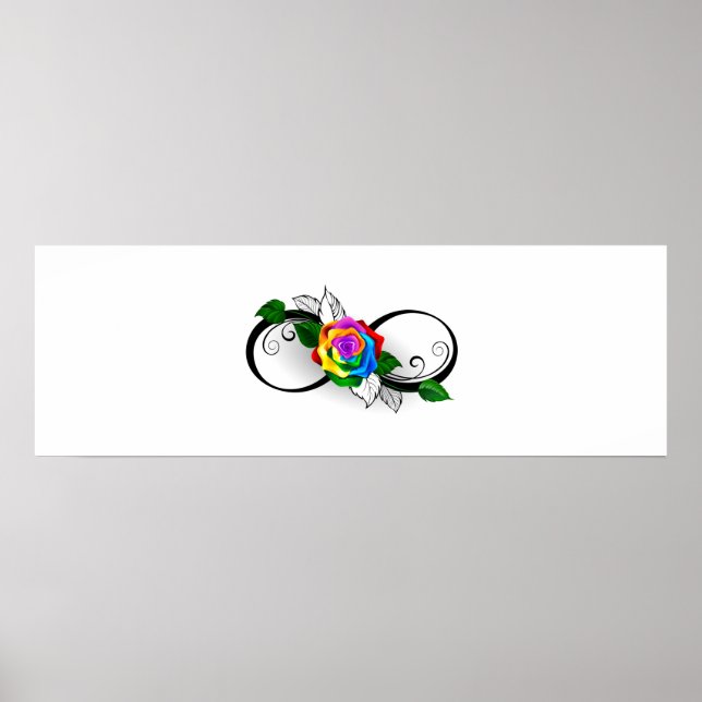 Oändlighetssymbol med regnbåge Ro Poster (Framsidan)
