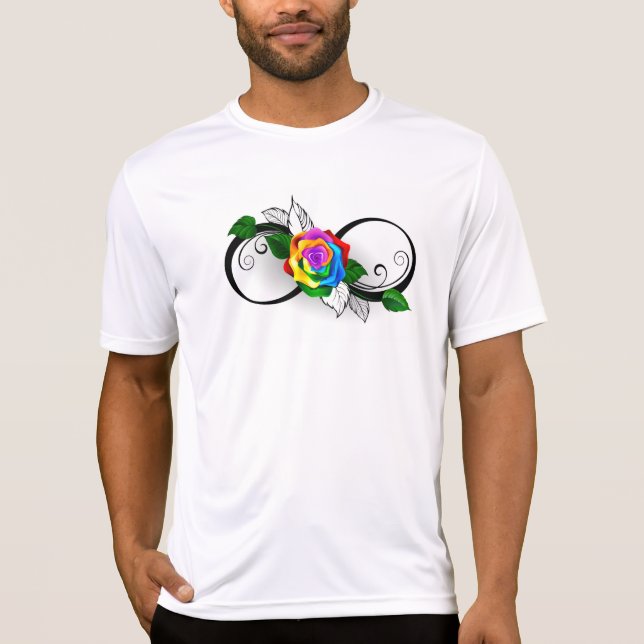 Oändlighetssymbol med regnbåge Ro T Shirt (Framsida)