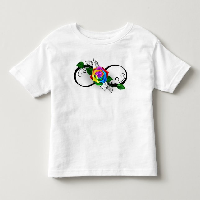 Oändlighetssymbol med regnbåge Ro T Shirt (Framsida)