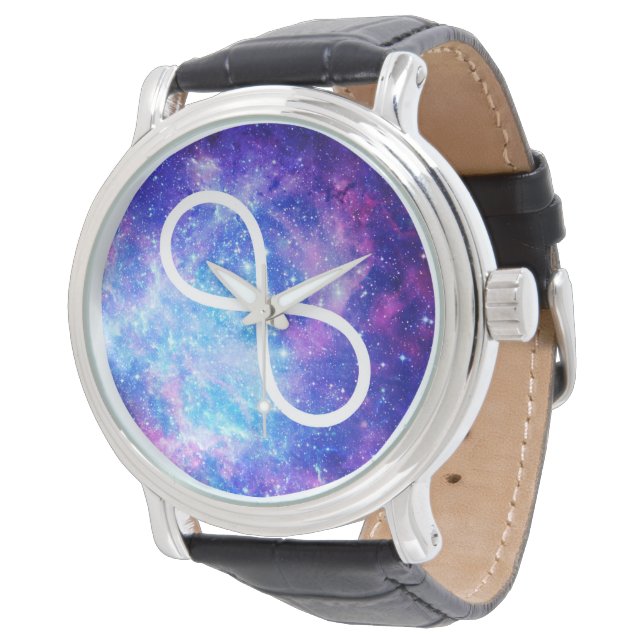 Oändlighetssymbol nebula armbandsur (Vinklad)