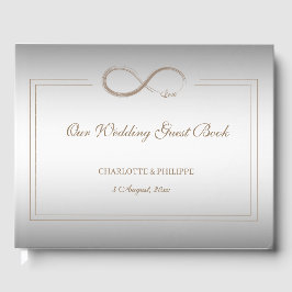 Oändlighetssymbol Silver Guld Elegant Gästböcker