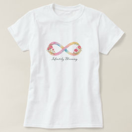 Oändlighetssymbol Vattenfärg Rosa Blommor Blommand T Shirt