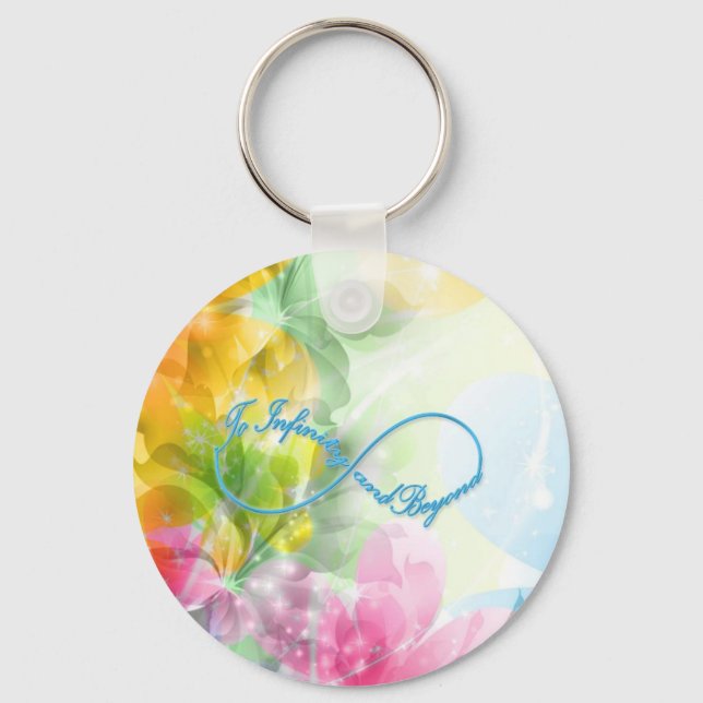 Oändlighetssymbolen fantastisk "Till oändlighet oc Nyckelring (Framsida)