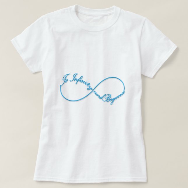 Oändlighetssymbolen fantastisk "Till oändlighet oc Tee (Design framsida)