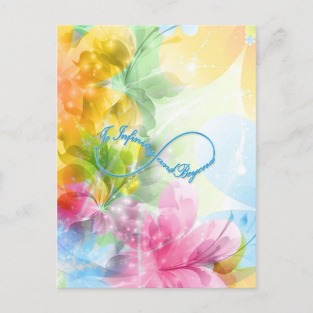 Oändlighetssymbolen fantastisk "Till oändlighet oc Vykort (Framsida)