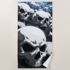 Oändligt Dödskallefält Mörk Illustration