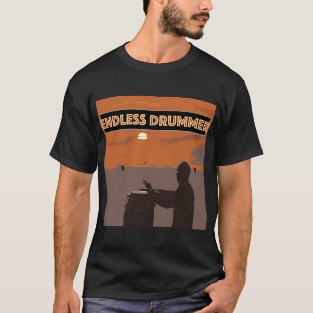 Oändligt Drummer Drum Circle Shirt. Drums T Shirt (Framsida)
