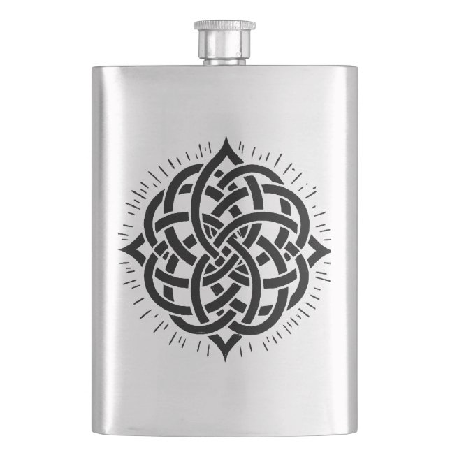 Oändligt Harmony: Helig Mandala Celtic Symbol Art Fickplunta (Framsidan)