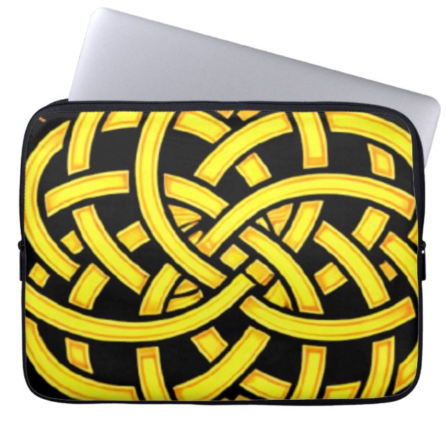 Oändligt Harmony: Helig Mandala Celtic Symbol Art Laptop Fodral (Framsidan)